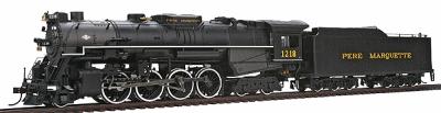 Bachmann 2-8-4 Berkshire w/Tender Pere Marquette 1218 HO Scale Model Train Steam Locomotive #50902