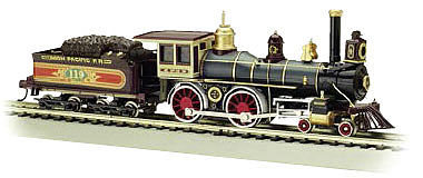 Bachmann 4-4-0 American w/o DCC UP #119 w/Wood Load HO Scale Model Train Steam Locomotive #51002
