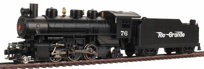 Bachmann Prairie 2-6-2 with Tender Rio Grande Flyer Green HO Scale Model Train Steam Locomotive #51517