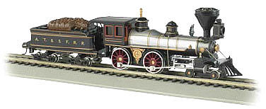 Bachmann 4-4-0 w/Wood Tender Load Santa Fe #91 HO Scale Model Train Steam Locomotive #52704