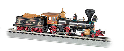 Bachmann 4-4-0 AM DCC NCRR with Load HO Scale Model Train Steam Locomotive #52706