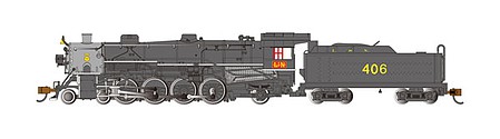 Bachmann 4-8-2 Light Mountain L&N #406 DCC N Scale Model Train Steam Locomotive #53452