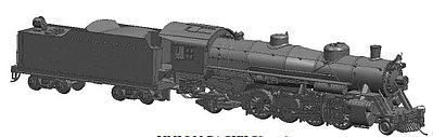Bachmann USRA Light 2-8-2 DCC UP #2487 w/Med Tender HO Scale Model Train Steam Locomotive #54301