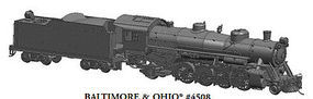 Bachmann USRA Light 2-8-2 DCC B&O #4508 w/Med Tender HO Scale Model Train Steam Locomotive #54302 Bachmann USRA Light 2-8-2 DCC B&O #4508 w/Med Tender HO Scale Model Train Steam Locomotive #54302