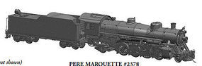 Bachmann USRA Light 2-8-2 w/o DCC PM #2378 w/Long Tender HO Scale Model Train Steam Locomotive #54401
