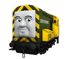 Iron Arry w/Moving Eyes HO Scale Model Train Diesel Locomotive #58812