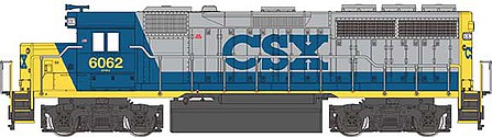 Bachmann EMD Gp-40 CSX #6062 Bright Future DCC HO Scale Model Train Diesel Locomotive #60314