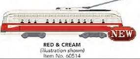 Bachmann HO PCC Streetcar Unlttrd/red&cream