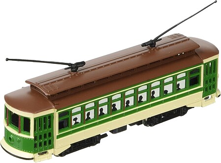 Bachmann Brill Trolley - Standard DC - Green, Cream, Brown N Scale Trolley and Hand Car #61093