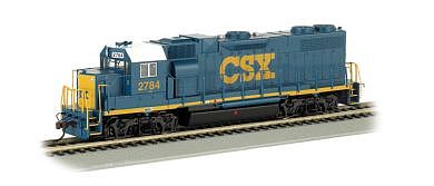Bachmann GP38-2 8-Wheel CSX #2784 (Dark Future) HO Scale Model Train Diesel Locomotive #61714