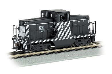 Bachmann 44T Switcher Santa Fe Zebra Stripe #463 HO Scale Model Train Diesel Locomotive #62208