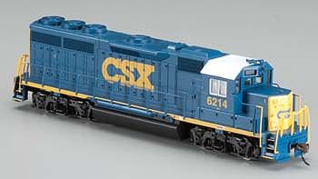 Bachmann EMD GP40 CSX #6214 (Dark Future) HO Scale Model Train Diesel Locomotive #63513