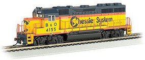 Bachmann EMD GP40 Chessie #4155 DCC Ready HO Scale Model Train Diesel Locomotive #63533