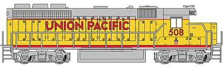 Bachmann EMD GP40 Union Pacific #508 (Armour Yellow, gray) N Scale Model Train Diesel Locomotive #63562