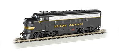 Bachmann F7 A DCC Western Maryland (Speed Letternig) HO Scale Model Train Diesel Locomotive #63706