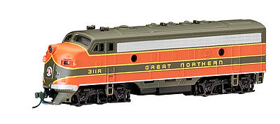 Bachmann EMD F7-A Great Northern with DCC N Scale Model Train Diesel Locomotive #63752