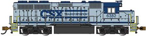 Bachmann EMD GP40 CSX #6382 (Early Scheme, gray, blue) HO Scale Model Train Diesel Locomotive #66307