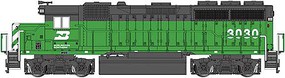 Bachmann EMD Gp40 Burlington Northern #3030 DCC HO Scale Model Train Diesel Locomotive #66360