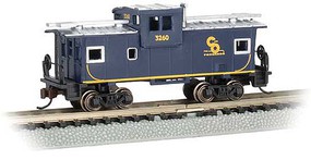 Bachmann 36' Wide-Vision Caboose Chesapeake & Ohio #3260 N Scale Model Train Freight Car #70762