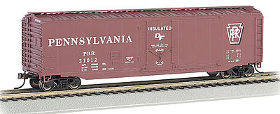 Bachmann 50 Plug Door Box Car Pennsylvania Railroad N Scale Model Train Freight Car #71064
