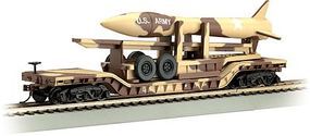 Bachmann 52' Flatcar Desert Military w/Missile N Scale Model Train Freight Car #71397