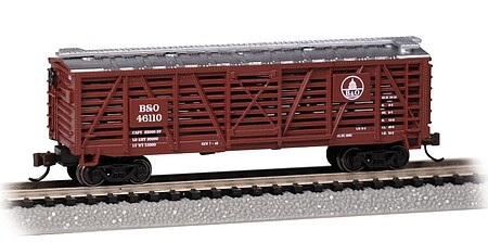 Bachmann 40 Stock Car Baltimore & Ohio #46110 N Scale Model Train Freight Car #71563