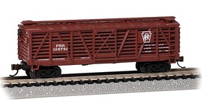 Bachmann 40' Stock Car Pennsylvania #128781 N Scale Model Train Freight Car #71566