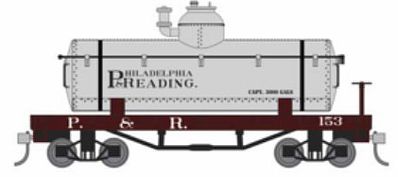 Bachmann Old-Time Tank Car Philadelphia & Reading HO Scale Model Train Freight Car #72103