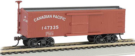 Bachmann 34 Wood Old-Time Boxcar Canadian Pacific #147345 HO Scale Model Train Freight Car #72313