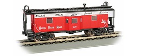 Bachmann Bay Window Caboose with Roof Walk Nickel Plate Road HO Scale Model Train Freight Car #73202