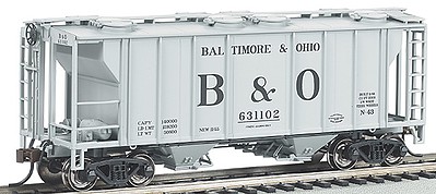 Bachmann PS-2 2-Bay Covered Hopper Baltimore & Ohio HO Scale Model Train Freight Car #73503