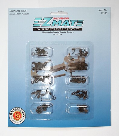 Bachmann E-Z Mate II Coupler Center Shank Medium (25) HO Scale Model Train Coupler #78125