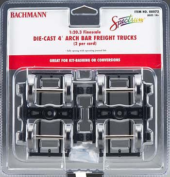 Bachmann Trucks - 4 Wheelbase Archbar 1 Pair G Scale Model Train Truck #88072