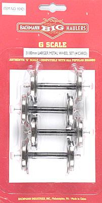 2 Pairs Fits LGB NEW The BEST G Scale Roll-EZ SILVER Metal Wheels 4 Axles 