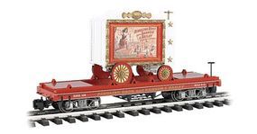 Bachmann Ringling Bros Flat Car w/Tableau Wagon Lady Artist G Scale Model Train Freight Car #92714 Bachmann Ringling Bros Flat Car w/Tableau Wagon Lady Artist G Scale Model Train Freight Car #92714