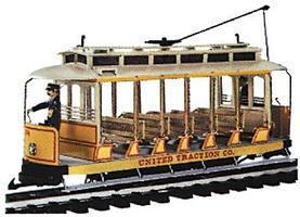 Bachmann Open Streetcar w/Lights Standard DC United Traction #504 (Yellow, cream) G Scale #93938 Bachmann Open Streetcar w/Lights Standard DC United Traction #504 (Yellow, cream) G Scale #93938