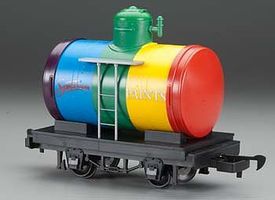 Bachmann Tank Car Li'l Big Haulers Spectrum Paints (Rainbow) G Scale Model Train Freight Car #98089