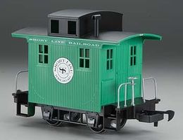 Li'l Big Haulers Caboose Short Line RR Green/Black G Scale Model Train Freight Car #98099