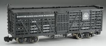 Bachmann Stock Car w/Metal Wheels Denver & Rio Grande Western - G-Scale