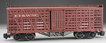 Bachmann Stock Car w/Metal Wheels - ET&WNC Tweetsie G Scale Model Train Freight Car #98120