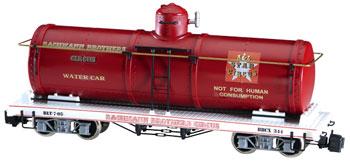 Bachmann Circus Flat w/Water Tank #344 G Scale Model Train Freight Car #98383