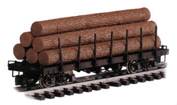 Bachmann Log Car w/Logs Undecorated G Scale Model Train Freight Car #98470
