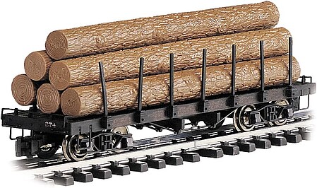 Bachmann Log Car w/Logs Undecorated G Scale Model Train Freight Car #98470