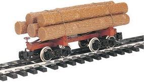 Bachmann Skeleton Log Car w/Logs G Scale Model Train Freight Car #98490