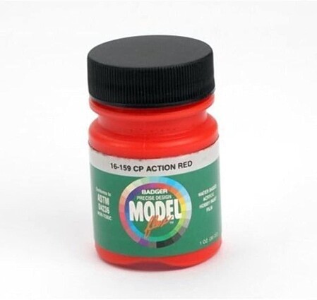 Badger Modelflex Railroad Color CP Action Red 1oz. Bottle Model Airbrush Acrylic Paint #16159