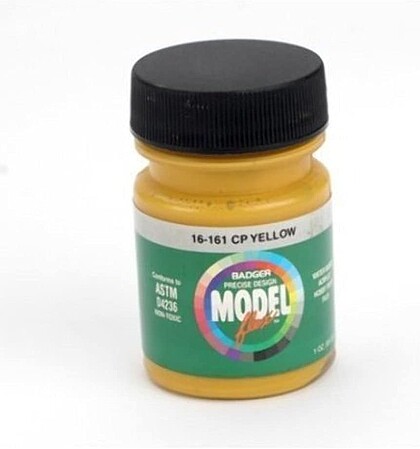 Badger Modelflex Railroad Color CP Yellow 1oz. Bottle Model Airbrush Acrylic Paint #16161