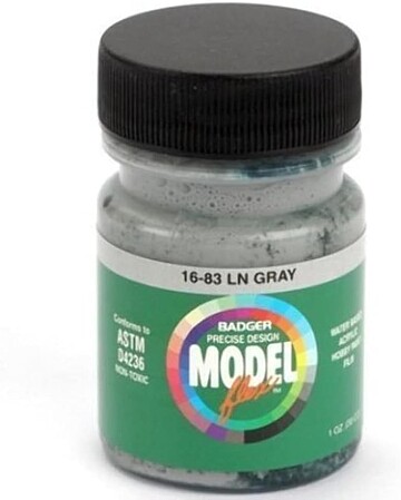 Badger Modelflex Railroad color Louisville & Nashville Gray 1oz Model Airbrush Acrylic Paint #1683