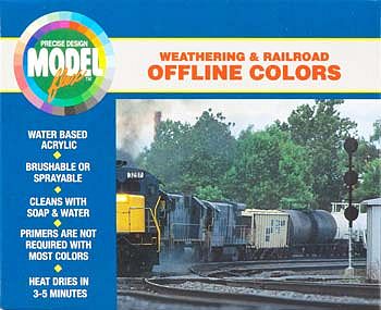 Badger Modelflex Paint Weathering & Railroad Off Line Colors Set Hobby and Model Acrylic Pa #1702