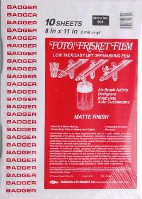 Badger Foto Frisket Transfer Paper 8-1/2x11 Matte Painting Mask Tape #601