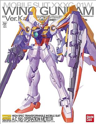 Bandai MG Gundam - Wing Gundam (Ver.Ka) Snap Together Plastic Model Figure Kit 1/100 Scale #123714